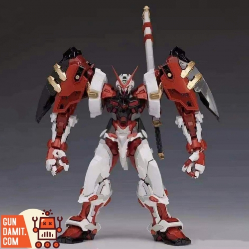 MJH 1/100 MG MBF-P02 Gundam Astray Red Frame Powered Red HIRM Version Model Kit w/ Decal