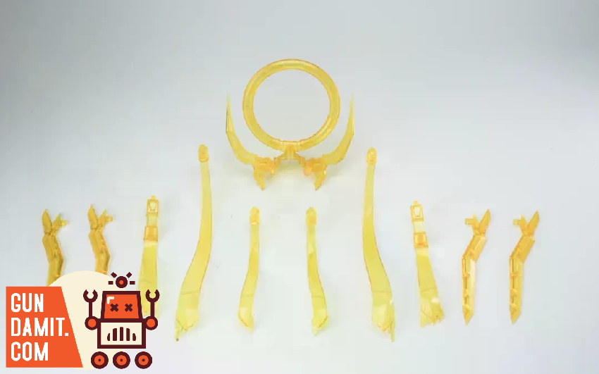 Transparent yellow effect parts and energy ring accessories for Baffarion model kit Transparent yellow effect parts and energy ring accessories for Baffarion model kit