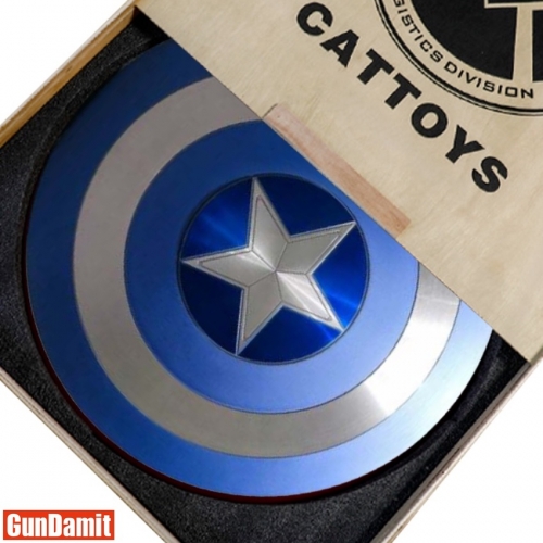 [Metal Made] Cattoys 1/1 Captain America Shield Winter Soldier Version w/ Wooden Box
