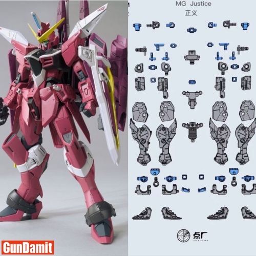 Dot Workshop PFS02-2 Metal Parts for Bandai MG ZGMF-X09A Justice Gundam