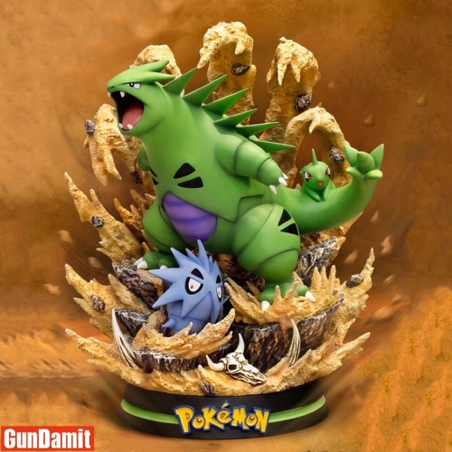 Egg Studio Pokémon Evolution Tyranitar Family Statue