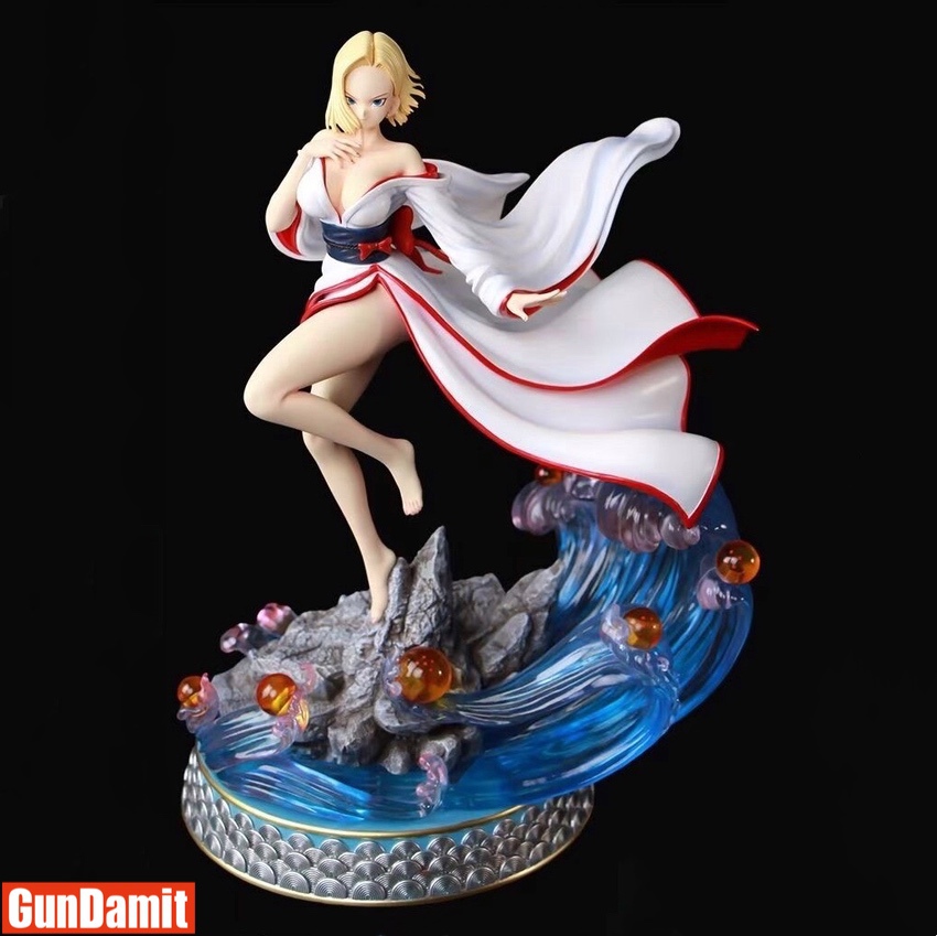 ダイスケ・ミウラ ボブルヘッド人形 18 Orange Industry Dragon Ball Android 18 Lazuli Statue | GunDamit.com