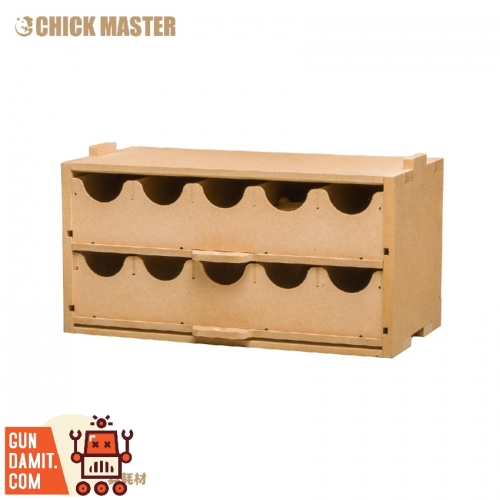 Chick Master K8-3 Wooden Model Kit Tool Organizer Rack w/ Big Drawer