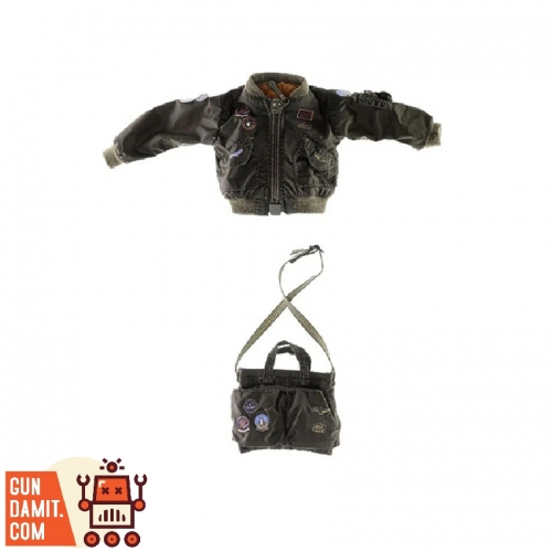HASUKI 1/12 CS007 Figure Clothing Flight Jacket &amp; Shoulder Bag Set