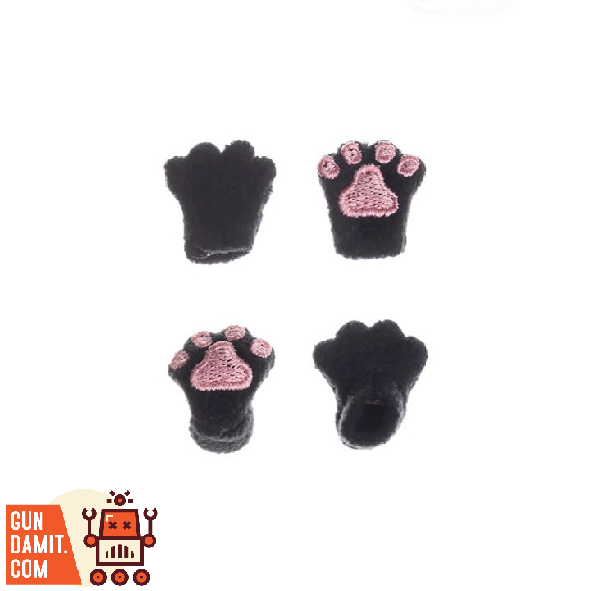 [Coming Soon] HASUKI 1/12 CS011 Figure Clothing Cat Paw Gloves &amp; Shoes Set Black Version