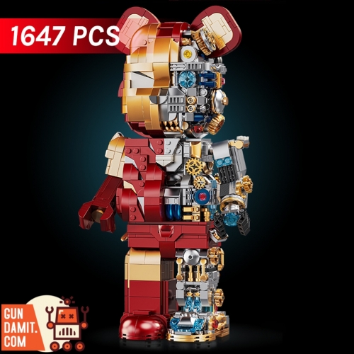 Wangao Block Model 188004 Iron Man Mechanical Bear Half Clear Version