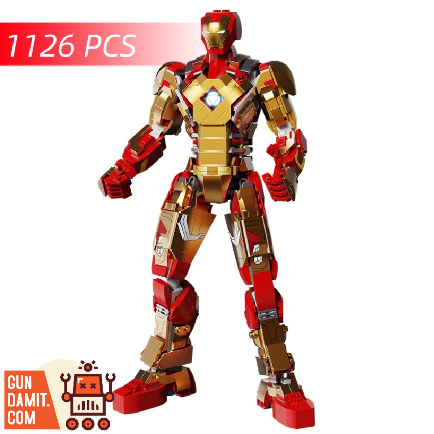 [Coming Soon] Tuole 6011 Iron Hero Iron Man MK 42 w/ Light