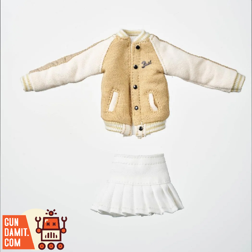 [Pre-Order] HASUKI 1/12 CS014B Baseball Jersey & Mini Skirt Set Brown Version