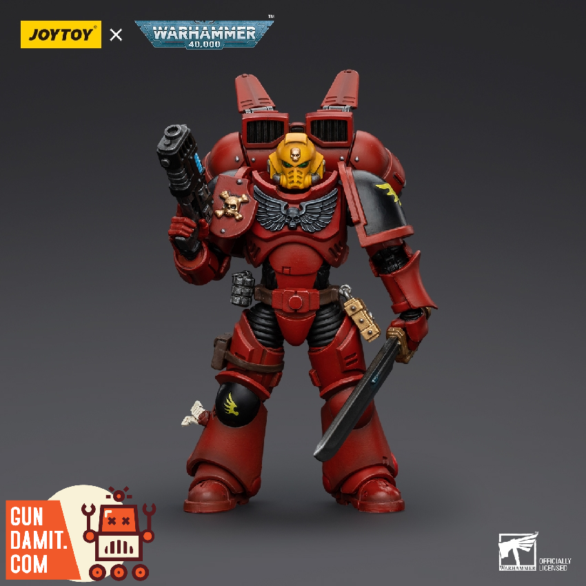 Figurine JoyToy Space Marines – Blood Angels Jump Pack Intercessors Sergeant With Plasma, Neuve