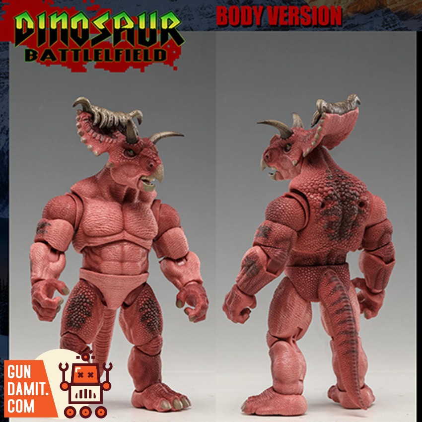Axytoys 1/12 AXY-012A Dinosaur Battlefield Triceratops Legion Red