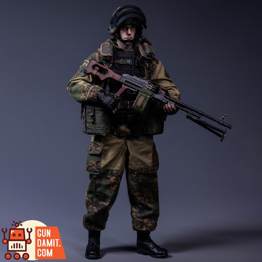 DAMTOYS 1/6 NO.78115 Russian Spetsnaz MVD SOBR Lynx PKM Gunner